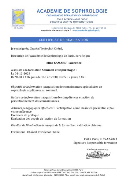 Accueil 12 CAMARD Laurence Attestation présence et certif réal SOMMEIL somm041223 du 04_page-0002